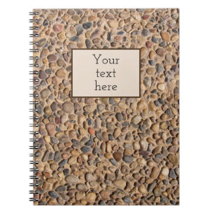 Carnet Le caillou rustique lapide la photo avec le texte