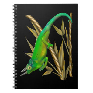 Carnet Le caméléon de Jackson traînant dans le bambou