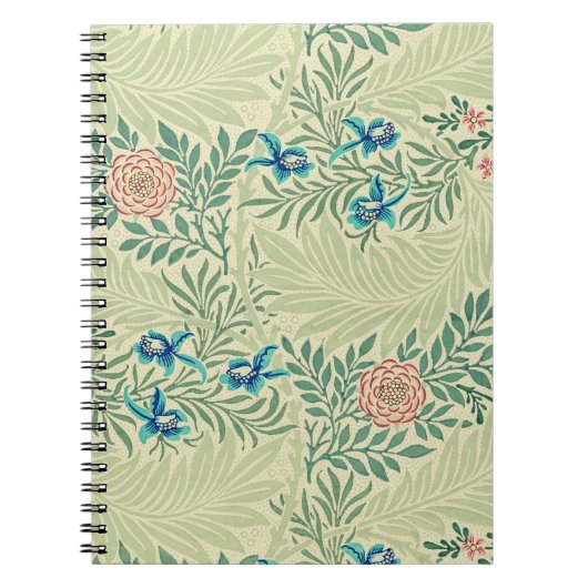 Carnet Le célèbre motif Larkspur de William Morris (Devant)