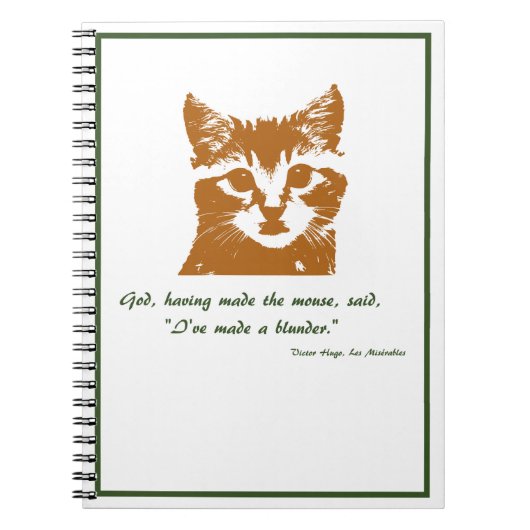 Carnet : Le chat (Devant)