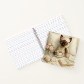 Carnet Le chat boit du café au lit (Intérieur)