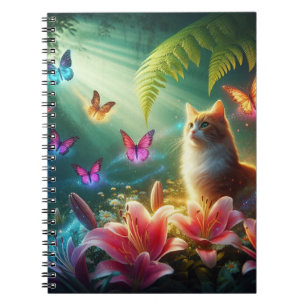 Carnet Le Chat Curieux & Ses Papillons