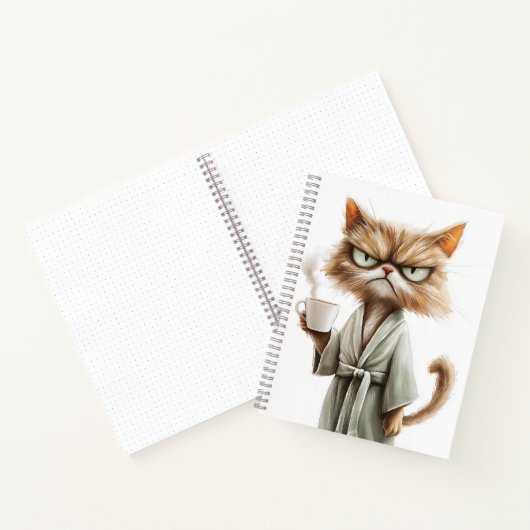 Carnet Le chat Grumpy a besoin de café (Intérieur)