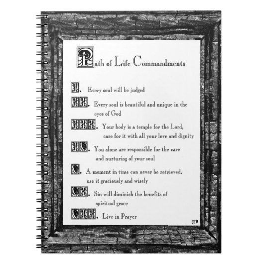 Carnet Le chemin de vie des commandements (Devant)