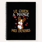 Carnet Le Chien A Mangé Mes Devoirs - Citation pour Appre (Devant)