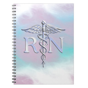 Carnet Le chrome aiment le caducée de RN dans le style d