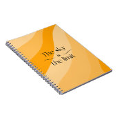 Carnet Le ciel est la limite orange abstrait dégradé (Côté Droit)