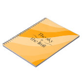 Carnet Le ciel est la limite orange abstrait dégradé (Côté gauche)