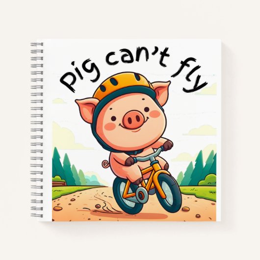 Carnet Le cochon ne peut pas voler. G rose (Devant)