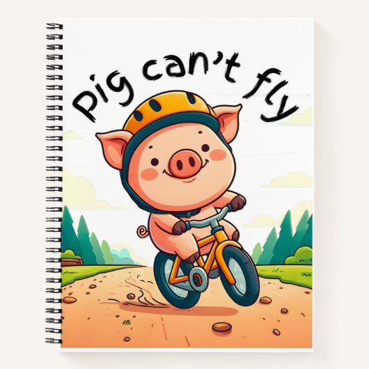 Carnet Le cochon ne peut pas voler. G rose (Devant)