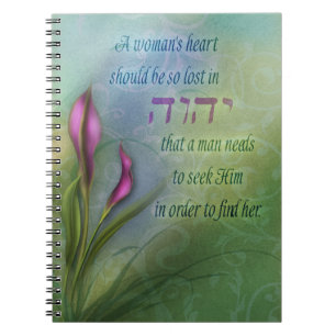 Carnet Le coeur d'une femme - zantedeschia