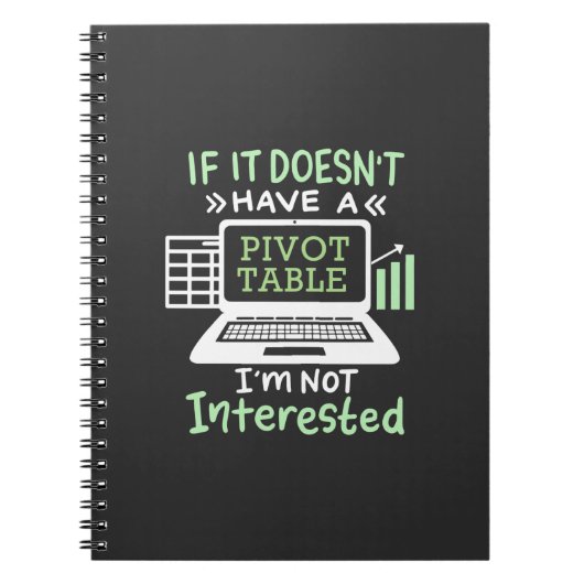 Carnet Le comptable possède un tableau croisé dynamique (Devant)