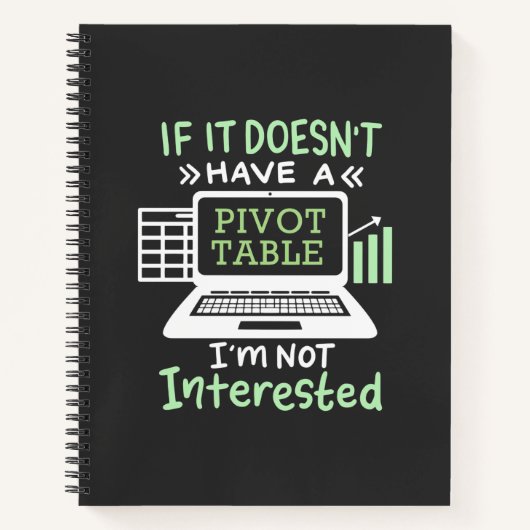 Carnet Le comptable possède un tableau croisé dynamique (Devant)