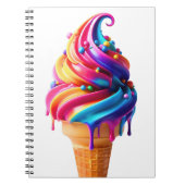 Carnet Le cône de glace classique vibrant de SlipperyJoe' (Devant)