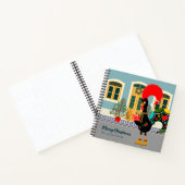 Carnet Le coq portugais avec un cadeau de Noël (Intérieur)