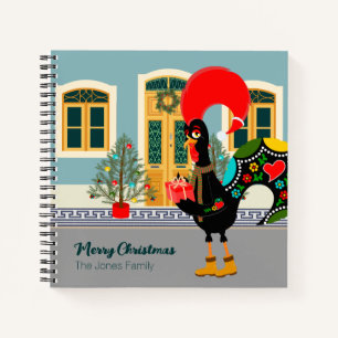 Carnet Le coq portugais avec un cadeau de Noël