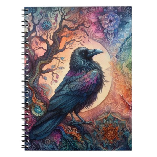 Carnet Le Corbeau de la vie Mandala Pagan (Devant)