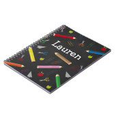 Carnet Le crayon d'arc-en-ciel d'Apple de tableau (Côté gauche)