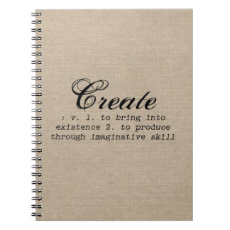 Carnet Le cru créent le brun chic girly rustique de