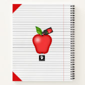 Carnet Le Cupcake de pomme de l'enseignant règle grand Ca (Dos)