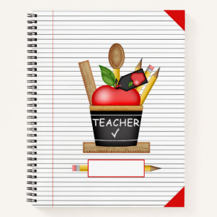 Carnet Le Cupcake de pomme de l'enseignant règle grand Ca