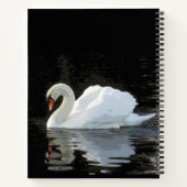 Carnet Le cygne muet blanc, réflexions, avec votre nom (Dos)