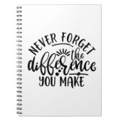 Carnet Le Design Enseignant N'Oublie Jamais La Différence (Devant)