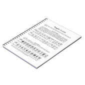 Carnet Le diagramme angélique de manuscrit d'alphabet (Côté gauche)