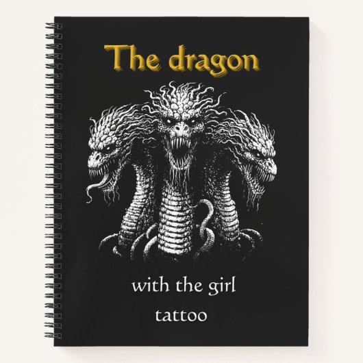 Carnet Le Dragon avec la fille tatouage - Drôle sombre (Devant)