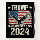 Carnet Le drapeau de Trump 2024 reprend l'Amérique hommes (Dos)