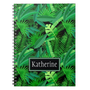Carnet Le feuille de palmiers tropicaux   ajoute votre