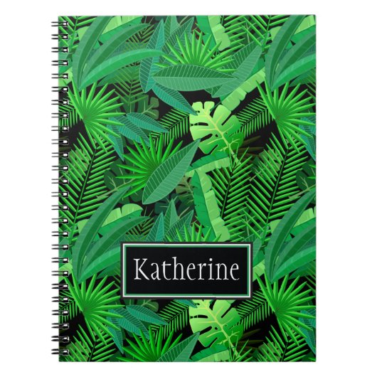 Carnet Le feuille de palmiers tropicaux | ajoute votre (Devant)