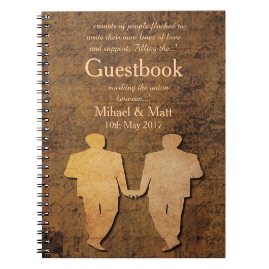 Carnet Le garçon rencontre le Guestbook l'épousant gai de (Devant)