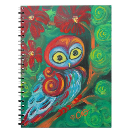 Carnet Le hibou moderne de peinture (Devant)