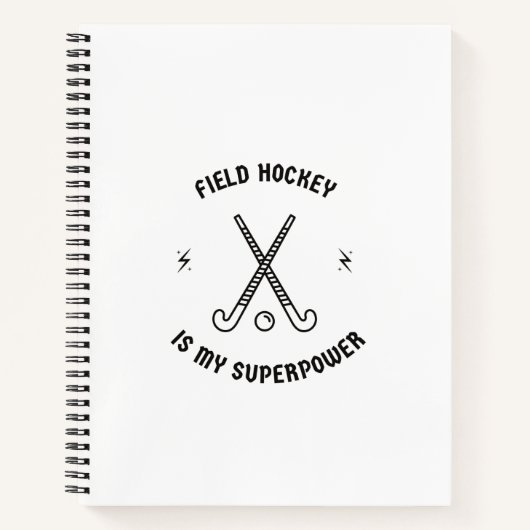 Carnet Le hockey sur gazon est ma superpuissance (Devant)