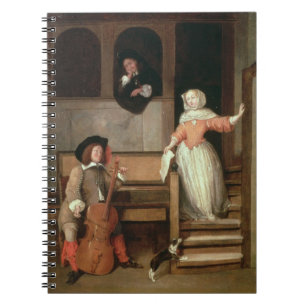 Carnet Le joueur de violoncelle, c.1700 (huile sur la