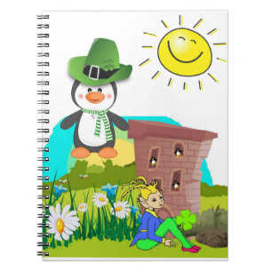 Carnet le jour de saint-patrick pingouin leprechaun