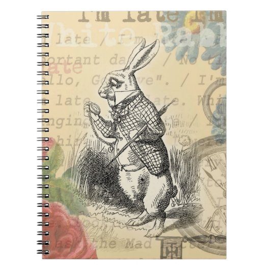 Carnet Le lapin blanc Alice au pays des merveilles (Devant)