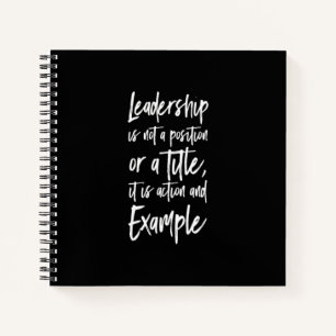 Carnet le leadership est un exemple