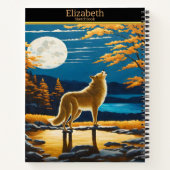 Carnet Le loup hurle à la nuit lune (Dos)