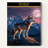 Carnet Le loup hurle sous un ciel clair de lune (Dos)