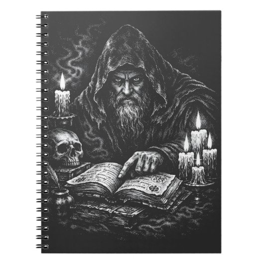 Carnet Le Magicien Étudiant le Grimoire — par BurnsInHell (Devant)