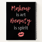 Carnet Le maquillage est l'art La beauté est l'esprit (Dos)