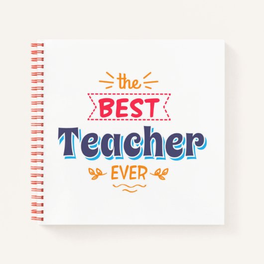 Carnet Le meilleur enseignant jamais (Devant)