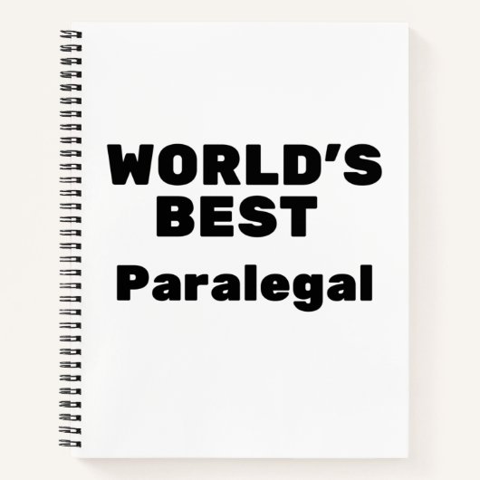 Carnet Le meilleur paralégal du monde (Devant)