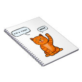 Carnet Le mignon chat orange dit "Meow". Tiger 2022 (Côté Droit)