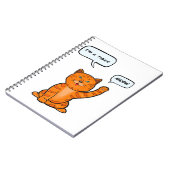 Carnet Le mignon chat orange dit "Meow". Tiger 2022 (Côté gauche)