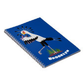 Carnet Le mignon secrétaire oiseau écrire des notes dessi (Côté Droit)