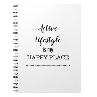Carnet Le mode de vie actif est mon endroit heureux