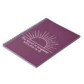 Carnet Le monde est plus brillant avec vous Inspirant (Côté gauche)
